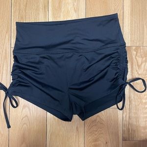 Forever 21 Small Black Tie Yoga Shorts